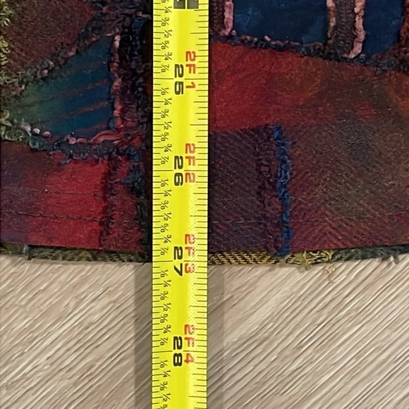 Michael Tyler Women’s Button Front Short Small Colorful Patchwork Lagenlook - Picture 12 of 12